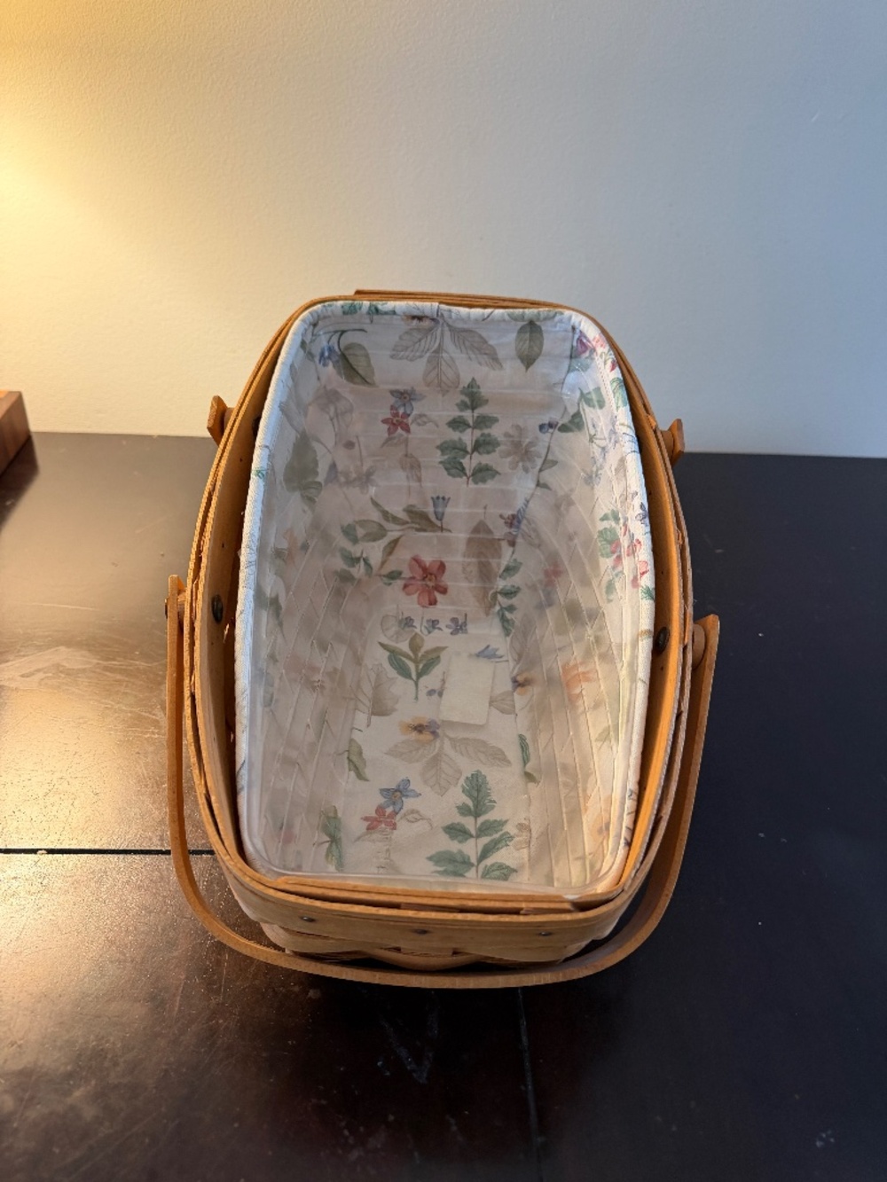 LONGABERGER Small Vegetable Basket with Handles, Liner and Protector 2009